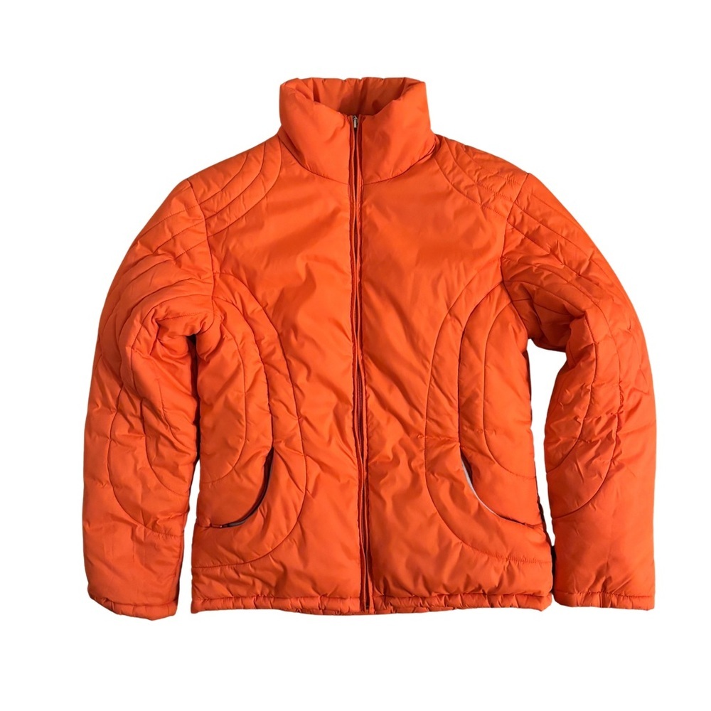 Authentic Y2K Antidote Vibrant Orange Quilted Puffer Jacket